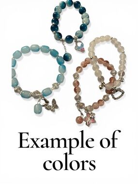 Refined Glass Elastic Bracelets set of 4 randomly sent